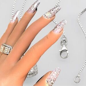 Cracked Ice Press On Nails-Size M